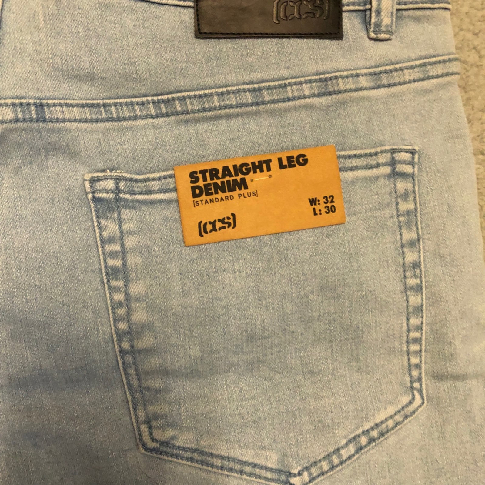 Ccs Standard Plus Straight Leg Jeans Light Wash Mens 32x30 Nwt Skate Denim — image 7 of 8
